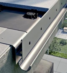 Balkónové a terasové odkvapové systémy s odvetranou terasou na terčoch (pokládka dlažby na terče)