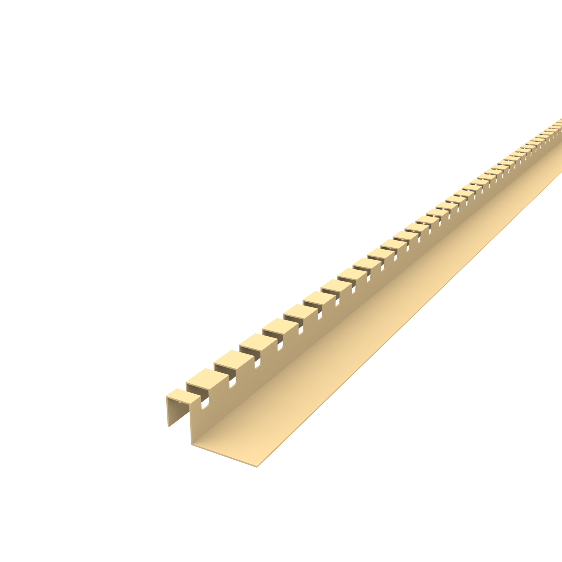 Stenová distančná lišta "disto" | Ukončovací profil k nopovej fólii | 2 m