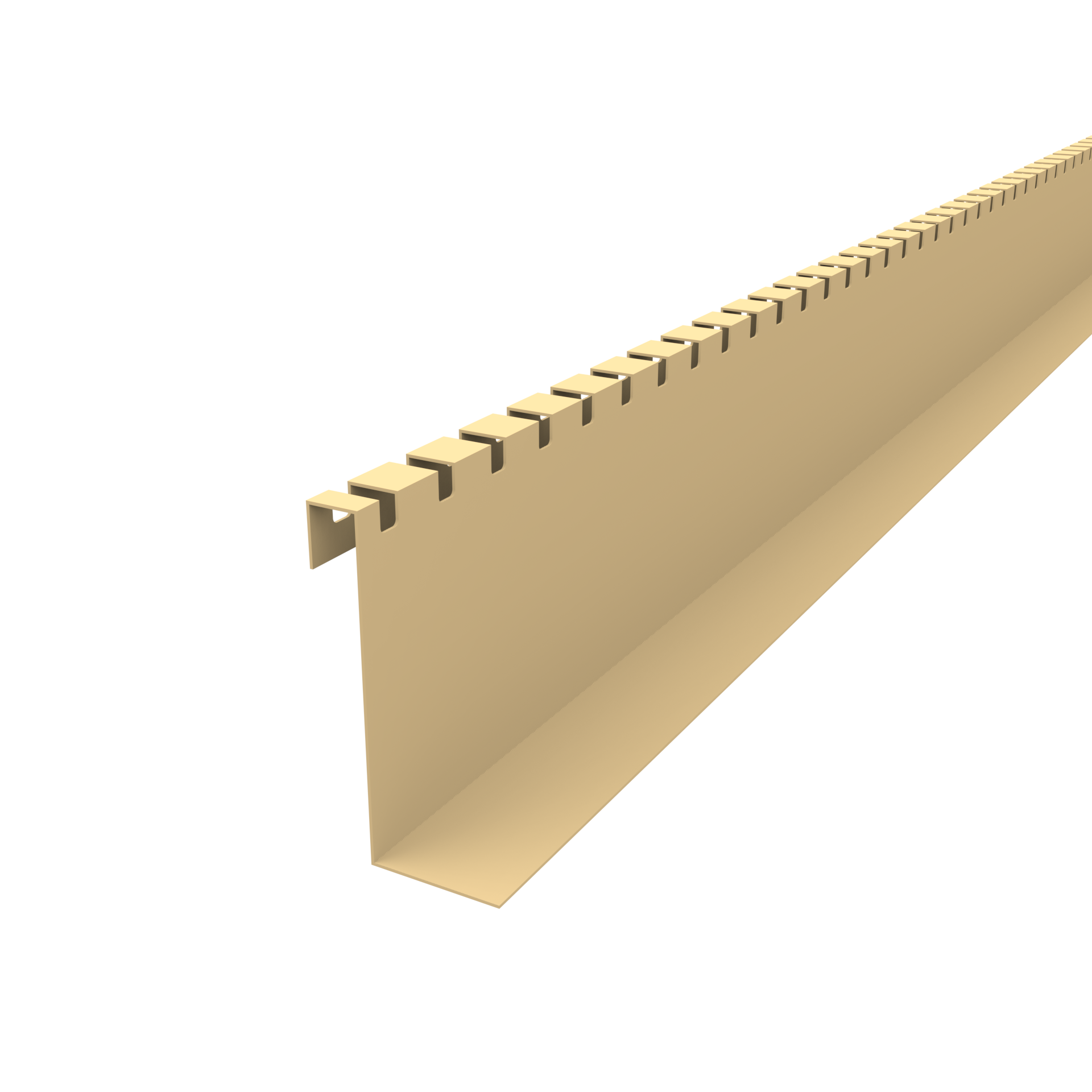 Stenová distančná lišta "disto" | Ukončovací profil k nopovej fólii | 2 m