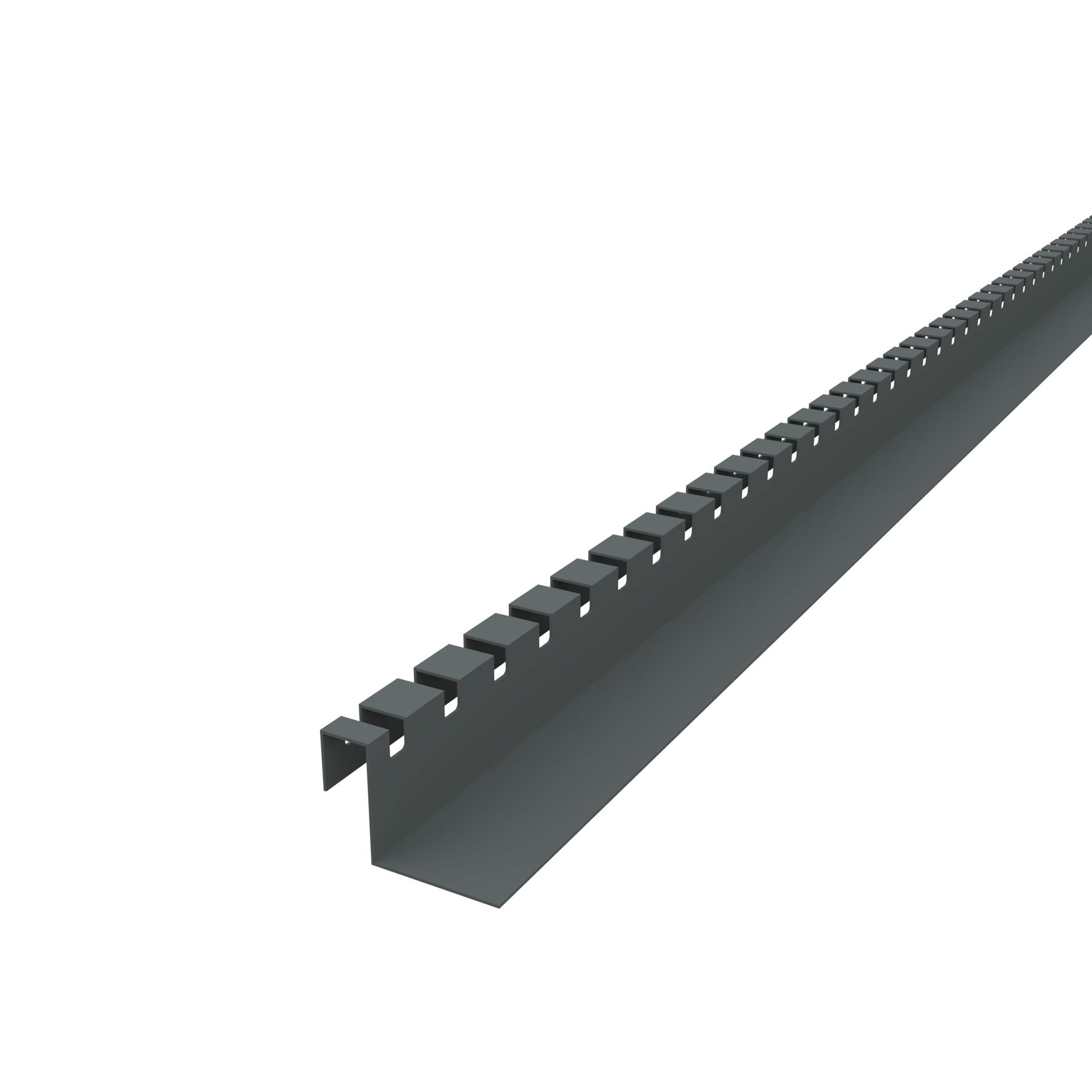 Stenová distančná lišta "disto" | Ukončovací profil k nopovej fólii | 2 m