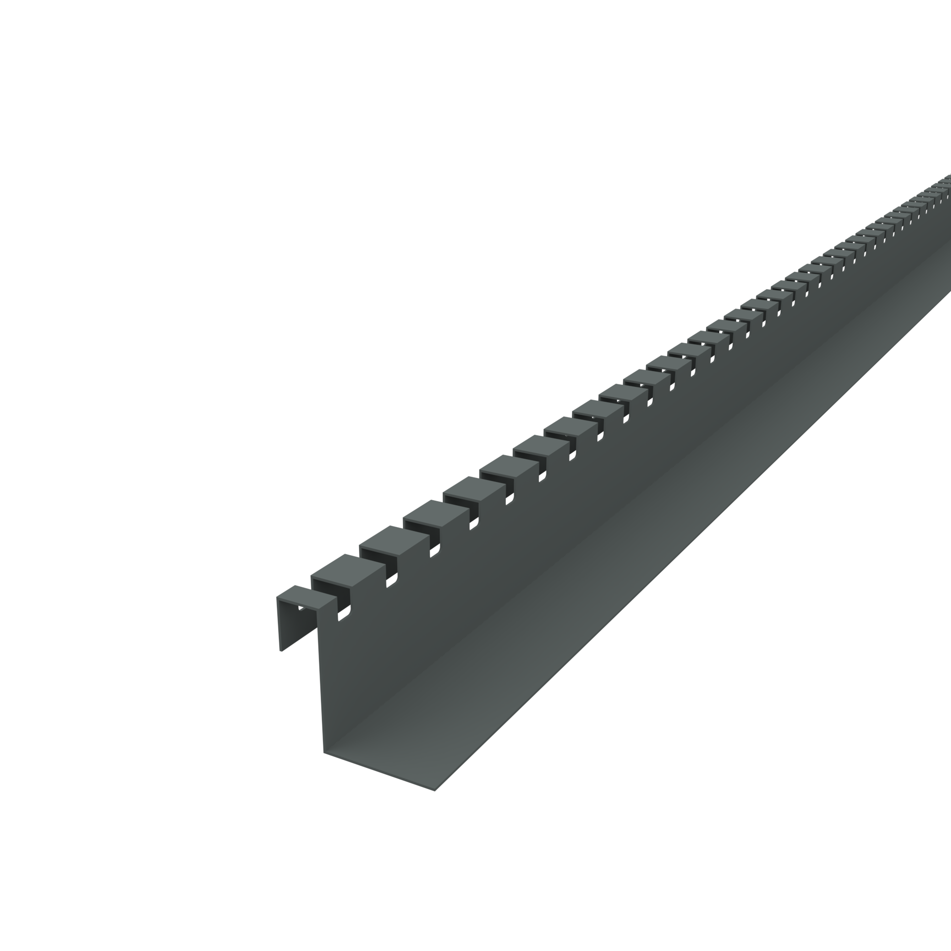 Stenová distančná lišta "disto" | Ukončovací profil k nopovej fólii | 2 m