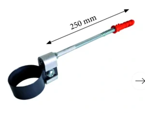 Objímka potrubia Ø 40 mm k odkvapovému žľabu „PR65“ | úchyt 250 mm