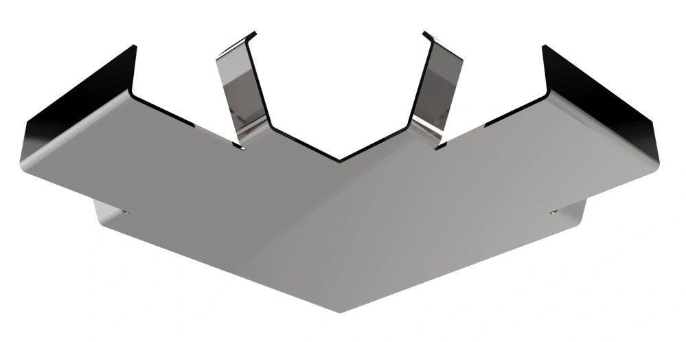 Rohový klip dolný na základňu terča