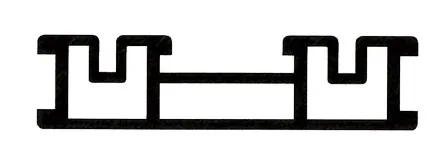 NOSNÝ HLINIKOVÝ PROFIL DUAL SYSTEM pokládka dlažby | pokládka drevenej terasy | výška 15 |  dĺžka 2000 mm