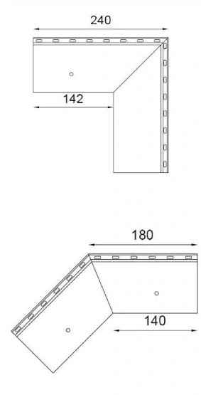 Terasová lišta PROFI "PR35 PLUS“ | vonkajší roh