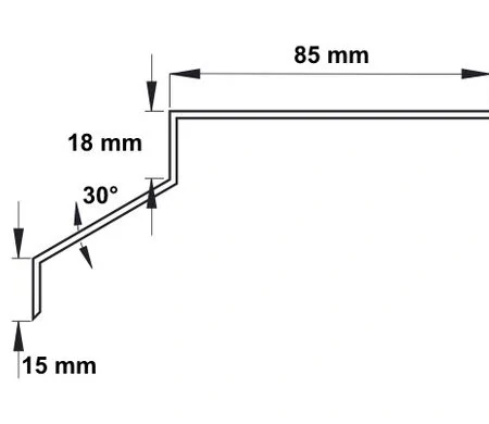 Roh k balkónovej lište AOP 40
