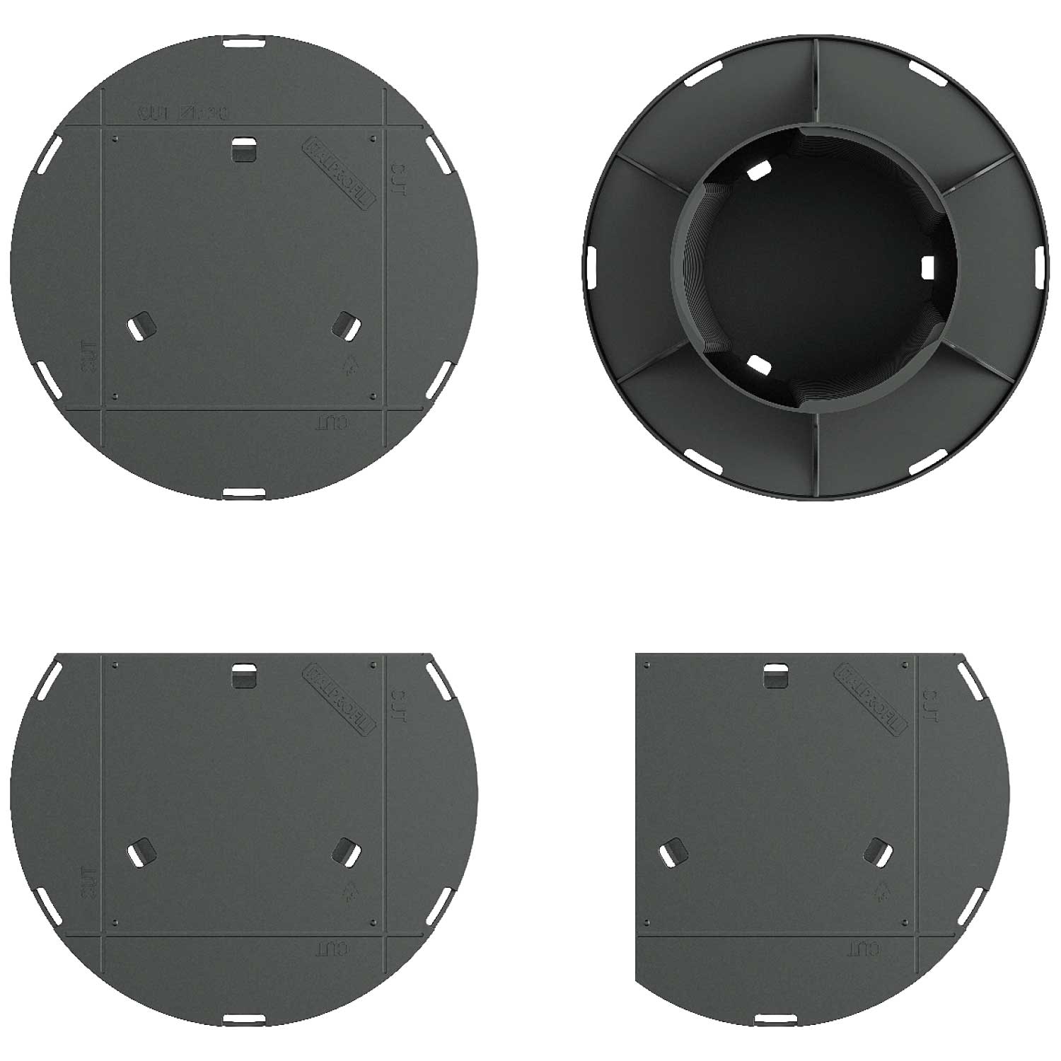 Rektifikačný terč H 365-445 mm s hlavou na uchytenie roštu