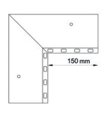 Terasová lišta PROFI "PR60" | vnútorný roh