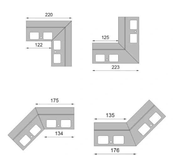 Balkónová lišta 100 PLUS | ROH a KOUT