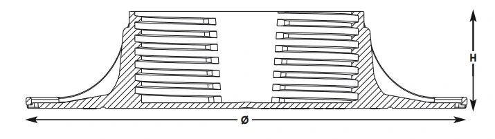 Terč pod dlažbu samonivelačný rektifikačný | H 25-35 mm