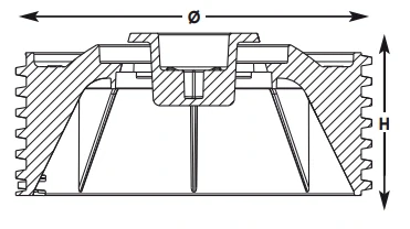 Terč pod dlažbu samonivelačný rektifikačný | H 25-35 mm