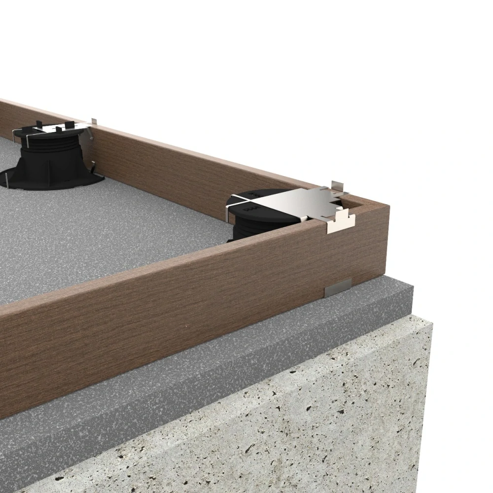 Rohový klip dolný na základňu terča