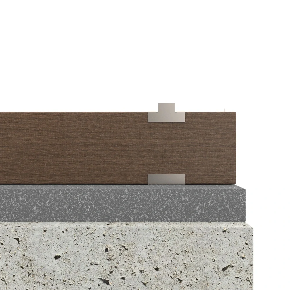 Rohový klip dolný na základňu terča